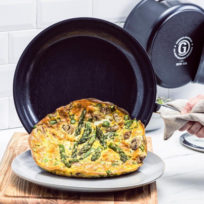 GreenPan Barcelona Wok 28 см з керамічним антипригарним покриттям, нержавіюча сталь, для індукції, сумісний з духовкою, чорний
