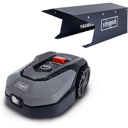Робот-газонокосарка Scheppach RLM500W для газонів до 500 м², 18 см, 20-60 мм, Wi-Fi, Bluetooth, сенсор дощу, додаток, для ухилу до 35%, з базою, 9 ножів, 100 м кабелю, 130 гачків