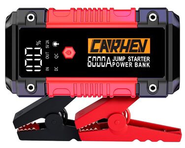 Powerbank для автомобіля Starthilfe: 6000A, 12V, для бензину та дизеля, LED-ліхтарик