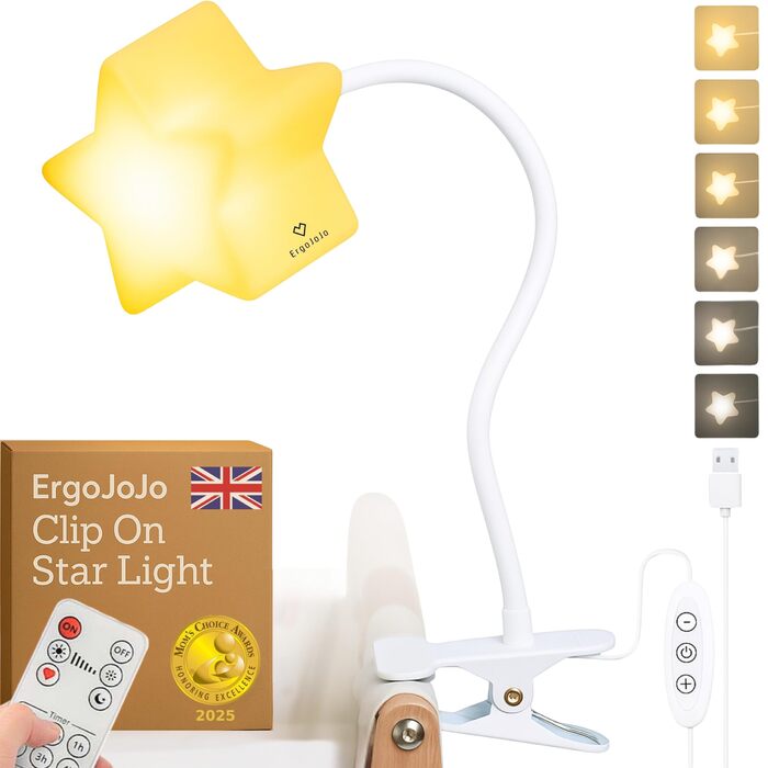 Нічник дитячий LED Stern: Лампа для спальні, дитячої кімнати, для годування та пеленання. Регульована яскравість, декор для кімнати, подарунок