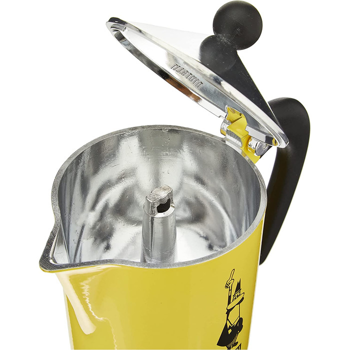 Кавоварка Bialetti Rainbow 4983, алюмінієва, жовта, на 6 чашок