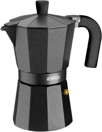 Італійська кавоварка Monix Vitro Noir, алюмінієва, на 6 чашок