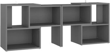 Тумба під телевізор vidaXL, сіра, 104x30x52 см, ДСП, телевізійна тумба, меблі для вітальні, низький комод, полиця для апаратури