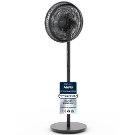 Вентилятор підлоговий Pro Breeze AirFlo Slim: 3 швидкості, 95° поворот, таймер 9 год, пульт, для дому та офісу, чорний
