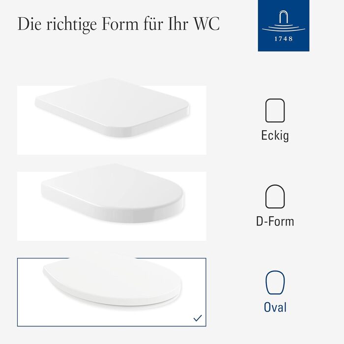 Сидіння для унітаза Villeroy & Boch Universal овальне, біле глянцеве, з мікроліфтом (м'яке закриття), знімне, ударостійкий дюропласт, оригінальна запчастина 8M94S101