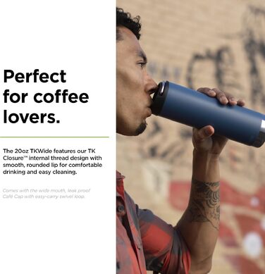 Спортивна пляшка для води KleanKanteen TKWide з широким горлом, Real Teal, 592 мл