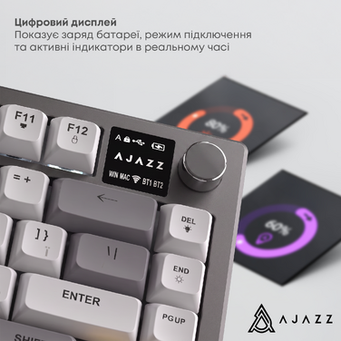 Бездротова мембранна клавіатура Ajazz AF82 (AF82-BGY)