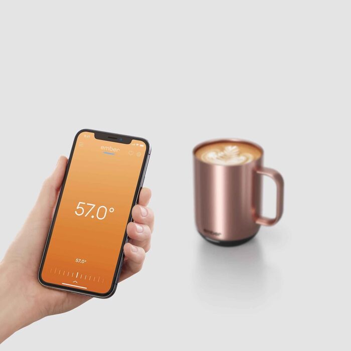 Розумна чашка Ember Mug 2 з регулюванням температури, 295 мл, керування через додаток, акумулятор 1,5 години, LED-дисплей, рожеве золото
