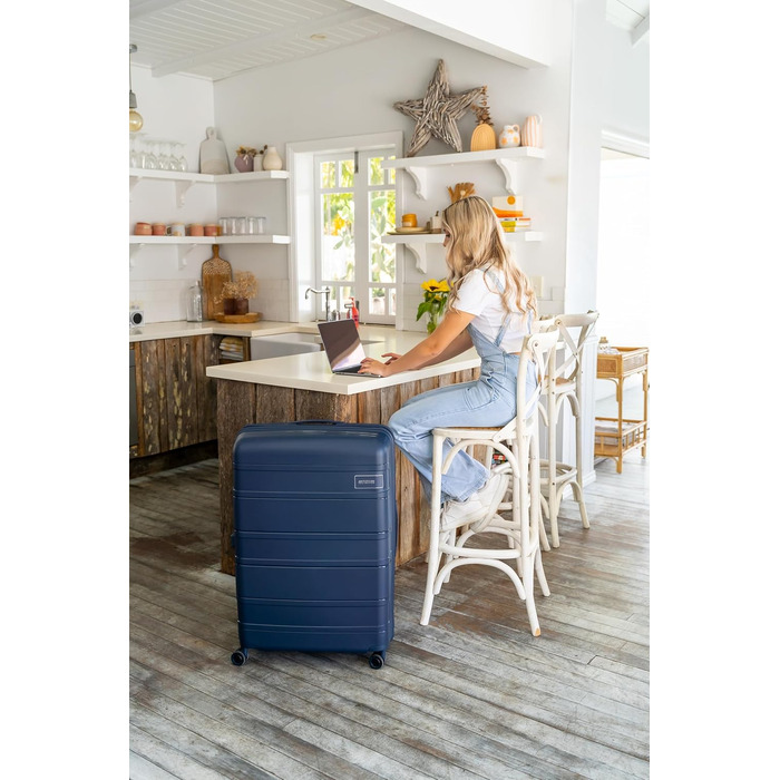 Набір валіз American Tourister Skymax 3 шт. синій (Midnight Blue) - міцні та стильні