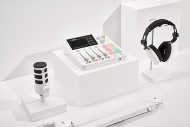 Динамічний мікрофон RØDE PodMic білого кольору для подкастингу, стрімінгу, ігор та запису голосу, мовна якість, з інтегрованим кріпленням