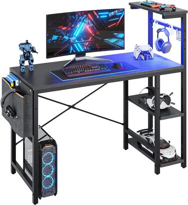 Ігровий стіл Bestier GAM 113x50 см, комп'ютерний стіл для геймерів