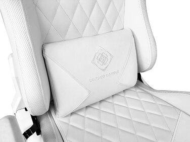 Ігрове крісло DELTACO GAMING PCH90 з RGB підсвіткою, ергономічне, екошкіра, подушки для попереку та шиї, рожеве