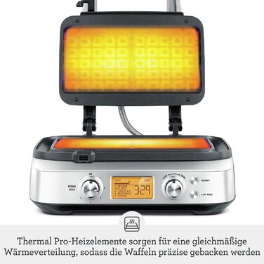 Електрична вафельниця Sage The Smart Waffle Pro з нержавіючої сталі