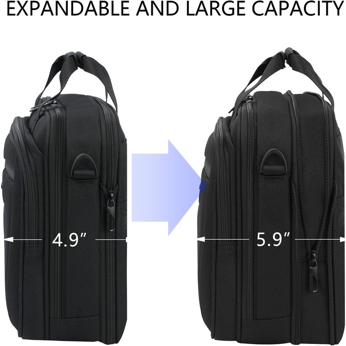 Сумка для ноутбука VANKEAN Premium Briefcase, чохол-кейс для ноутбука до 15.6 дюймів, чорний