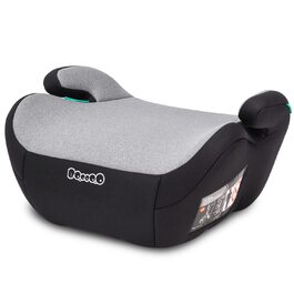 Дитяча автопідставка Booboo Safety Madrid, без Isofix, для дітей 125-150 см (15-36 кг), i-Size, чорний/сірий