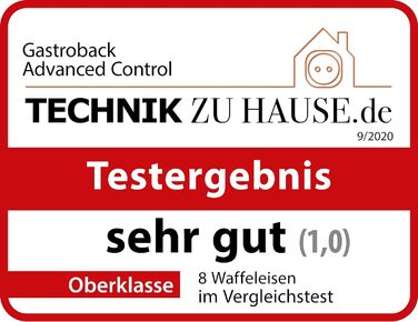 Вафельниця GASTROBACK 42424 Advanced Control з керуванням LCD-дисплеєм, 5 програм, 7 рівнів підсмажування, нержавіюча сталь, 1600 Вт, срібна (Single)