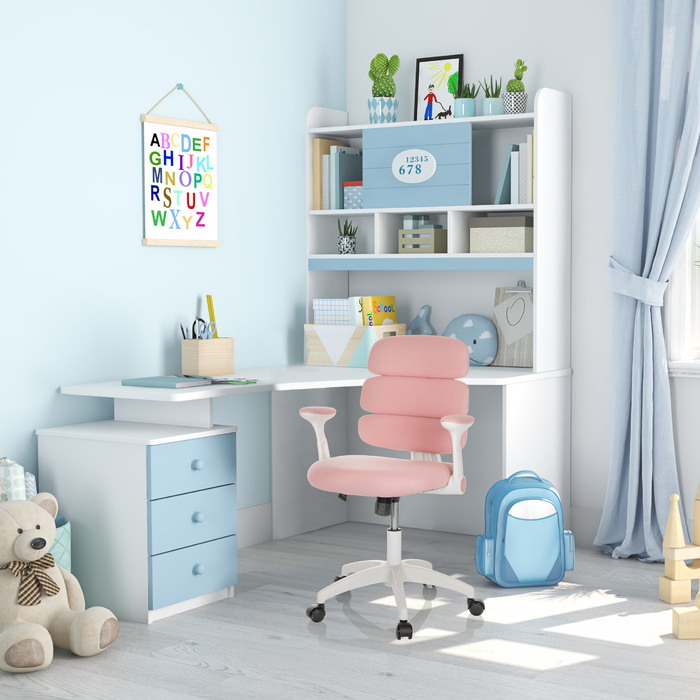 Дитячий стілець / дитячий письмовий стілець KID ERGOLINO W тканина рожева hjh OFFICE