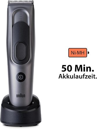 Машинка для стрижки Braun Series 7 HC7590: професійна, акумуляторна, 17 насадок, миється, сіра