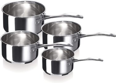 Набір каструль Beka Chef 4 шт., 18/8 нержавіюча сталь, сріблясті, 14-20 см