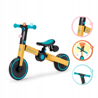 Дитячий триколісний велосипед 3в1 Kinderkraft 4TRIKE, синій, від 12 місяців
