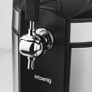 H.Koenig Bierzapfanlage BW1880: Професійна система для розливу пива з охолодженням, сумісна з 5-літровими фюзами, з LED-дисплеєм