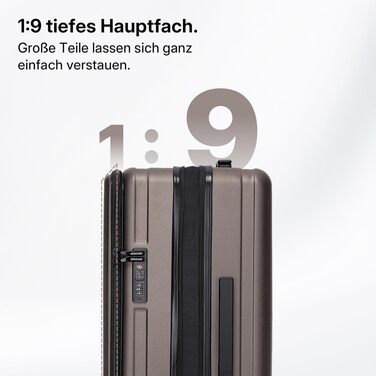 Валіза для подорожей Münicase XL 80 см з відділенням для ноутбука та TSA-замком, колір Coffee