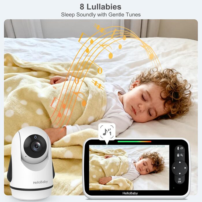 Відеоняня HelloBaby HB6351Plus з камерою та аудіо, 5