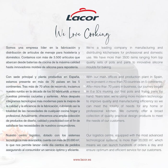 Фритюрниця без олії Lacor DuploAir 9 л, подвійна, електрична, сенсорне керування, 11 програм, антипригарна, 2400 Вт, з рецептурною книгою