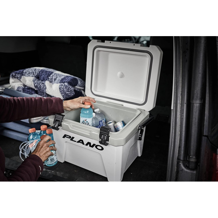 Термоконтейнер Plano Frost 21 л з кошиком, білий/чорний, ізоляційний бокс для льоду для кемпінгу, риболовлі, пікніка