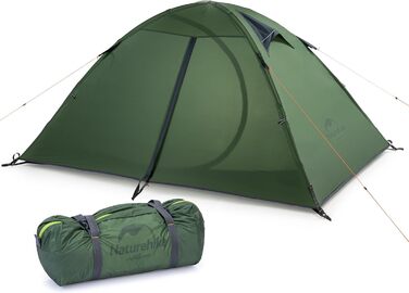 Naturehike ультралегкий силіконовий намет для кемпінгу, 2-місний, водонепроникний, для походів, 3-4 сезони, зелений