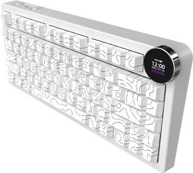 Бездротова механічна клавіатура Ajazz AK820 V2 White Peach Switch (AK820-V2-WP-S-W)