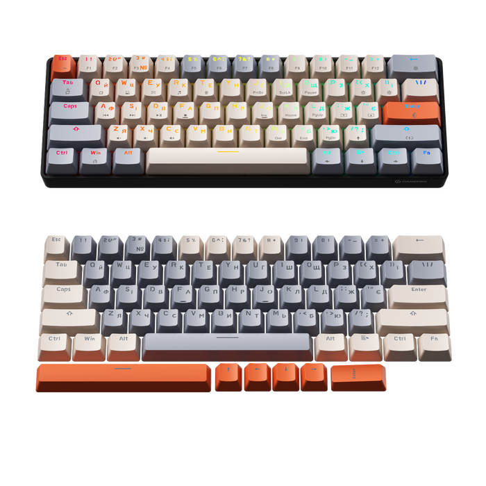 Дротова механічна клавіатура GamePro MK130 V2 Infinity QLAB Sakura Black (MK130-V2-B-QS)