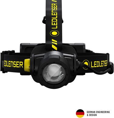Налобний ліхтар Ledlenser H15R Work, 2500 люмен, LED, акумуляторний, IP67, високий CRI, фокусування, димер, дальність 250 м, з кріпленням на шолом та USB-магнітною зарядкою