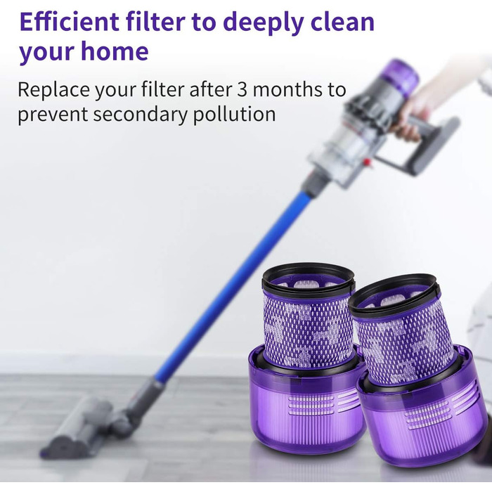 Фільтр morpilot для Dyson V11/V15/SV14/SV22, 2 шт., змінний, для пилососа Absolute/Animal/Extra/Pro/Detect/Torque Drive, миючий, з ручником і щіткою, заміна 970013-02