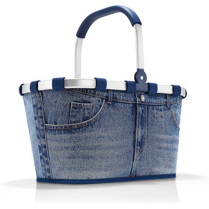 Кошик для покупок reisenthel carrybag Jeans 2, міцний, з великим об'ємом, водостійкий, з внутрішньою кишенею, елегантний дизайн