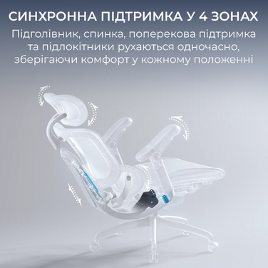 Крісло офісне Sihoo C300 PRO V2 White
