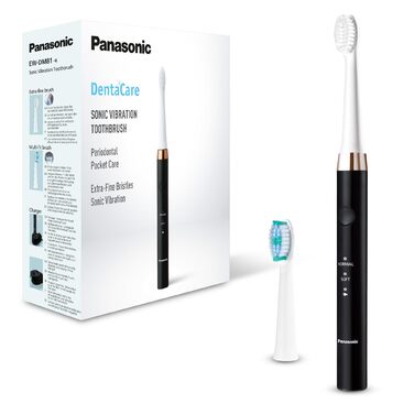 Звукова зубна щітка Panasonic EW-DM81-K503: електрична, з двома насадками, чорна