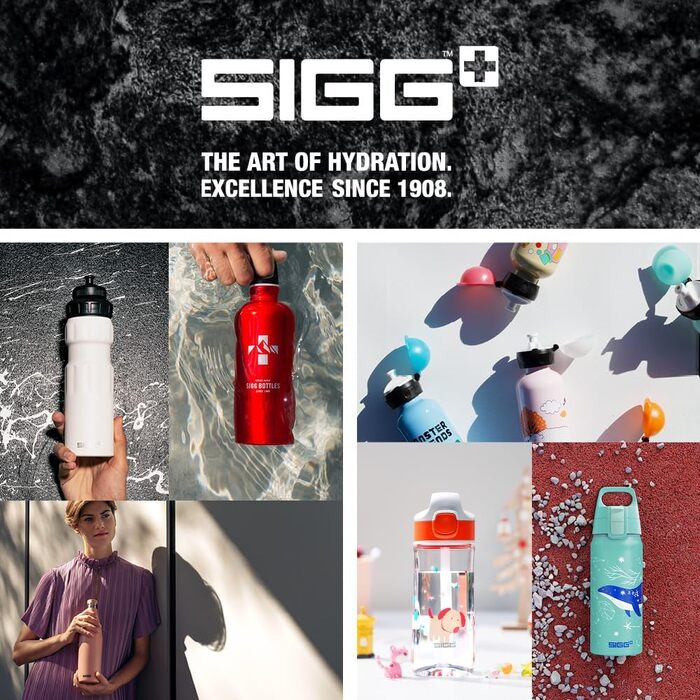 Спортивна алюмінієва пляшка для води SIGG WMB ONE, герметична, підходить для газованих напоїв, BPA-free, чорна, 0.75 л
