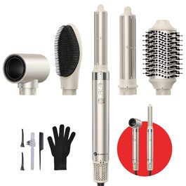 Slopehill Airstyler 5-в-1: Фен-щітка, плойка, випрямляч для волосся (Золотий)