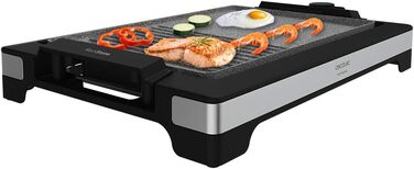 Електрична гриль-плита Cecotec Tasty&Grill 2000 InoxStone, 2000 Вт, нержавіюча сталь, регульована температура, антипригарне покриття