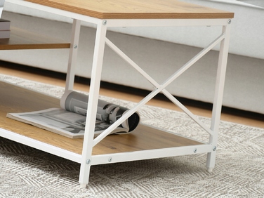 Журнальний стіл Mebel-Partner прямокутний, 100 x 50 x 43 см, білий