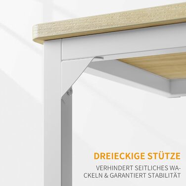 Комп'ютерний стіл CubiCubi 80x40 см, індустріальний дизайн, для дому та офісу, світло-коричневий, письмовий стіл для робочого місця, кухні чи кабінету