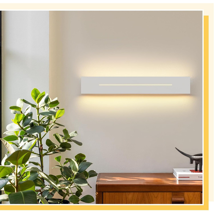 Набір з 2-х настінних світильників ZMH 30 см, LED, 8W, тепле біле світло, для коридору, спальні, вітальні, сучасна біла настінна лампа