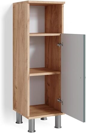 Шафа для ванної Vicco Fynn, середня, зелена/дуб золота, 30x95x30 см