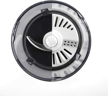 Подрібнювач BLACK+DECKER BXCH260E, 260 Вт, 500 мл, 2 швидкості, нержавіюча сталь, білий, для змішування та подрібнення, з кришкою для зберігання