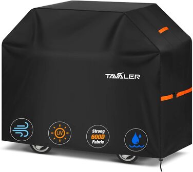 Водонепроникний чохол для гриля Tavaler 160x70x125 см з оксфордської тканини 600D, захисна накидка для газових грилів Weber Genesis, Spirit, Enders Boston, Monroe, Chicago