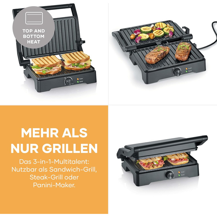 Контактний електрогриль 3-в-1 Severin Flex Multigrill XL, 2000W