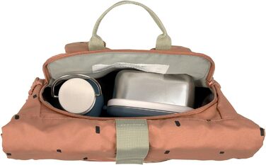 Дитячий рюкзак LÄSSIG Rolltop з нагрудним ременем, водовідштовхувальний, 11 л, карамельний колір, Happy Prints