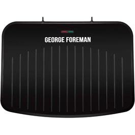 Електричний гриль George Foreman 25820, універсальна антипригарна плита, тостер, швидкий нагрів, чорний, великий
