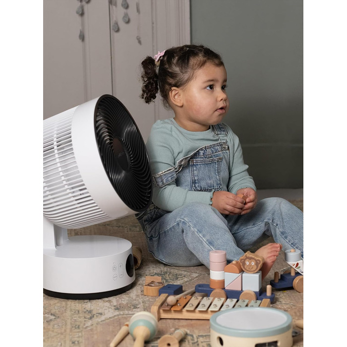 Вентилятор підлоговий MeacoFan Sefte® з пультом, 3D-коливанням та нічним режимом - тихий (25 дБ), висота регулюється, таймер, для спальні та вітальні, 3 роки гарантії